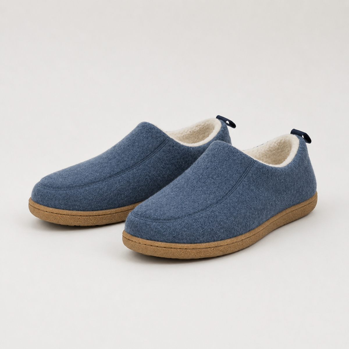 Unisex Slip-On House Slippers with Textured Upper and Lined Interior
