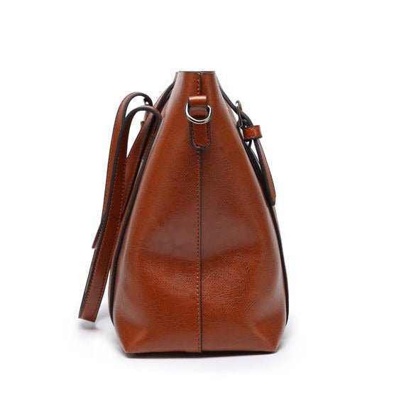 Women's Rectangular Tote Bag with Double Handles and Shoulder Strap