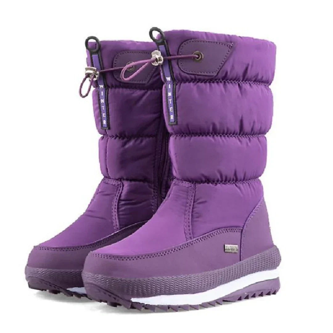 Women's Quilted-Shaft Boots with Zipper and Adjustable Toggle Opening
