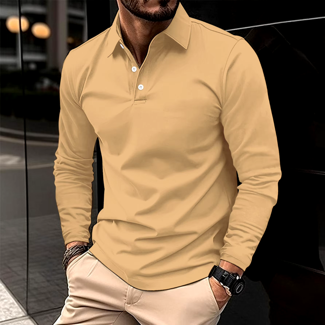 Men's Smart Long-Sleeved Polo