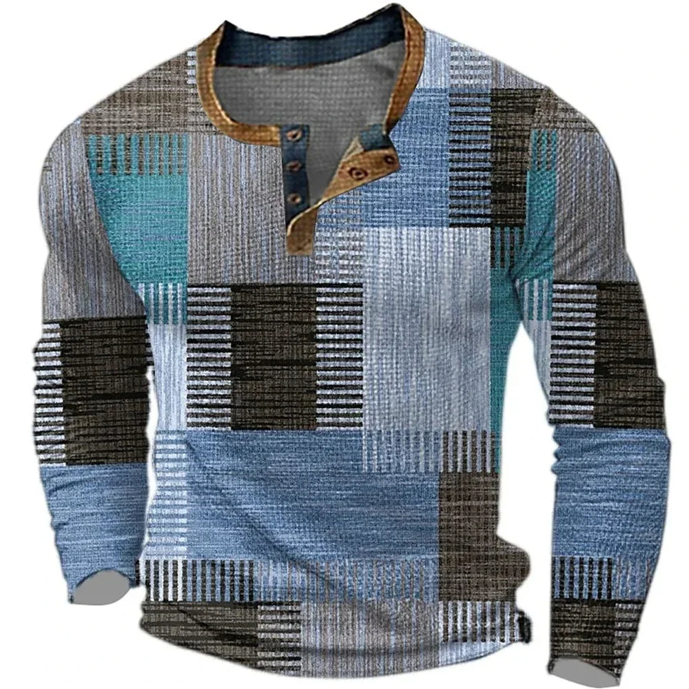 Men's Multicolor Long-Sleeve Shirt