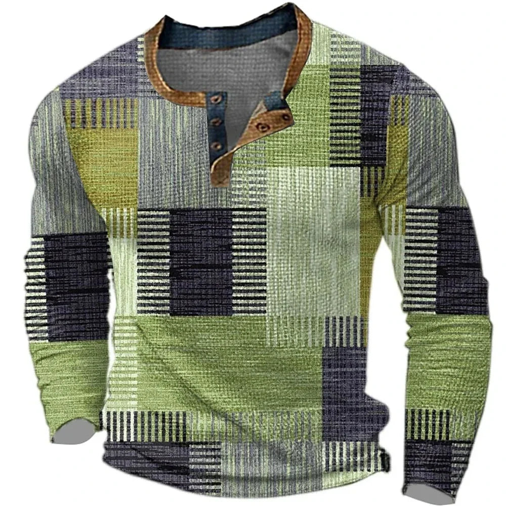 Men's Multicolor Long-Sleeve Shirt
