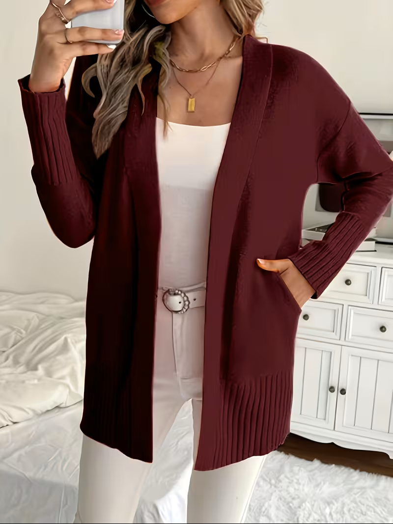 Women's Relaxed Open-Front Cardigan