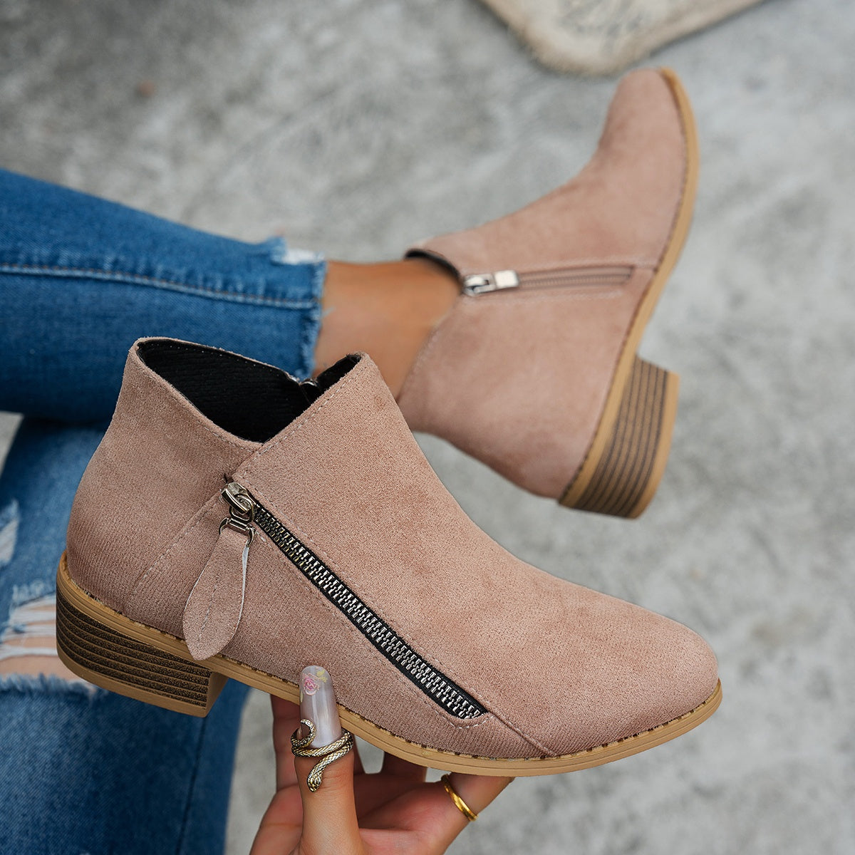 Women's Side-Zip Ankle Boots
