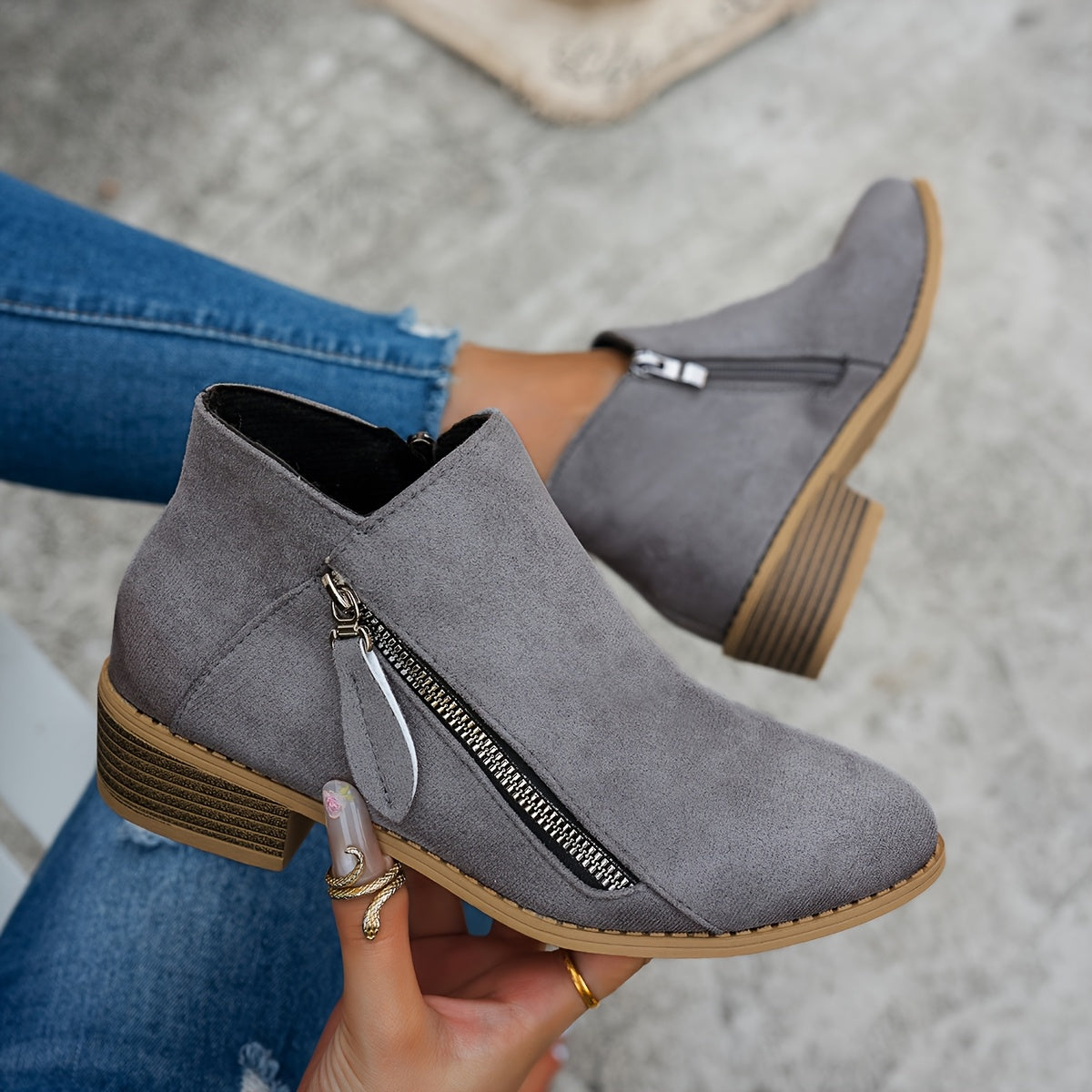 Women's Side-Zip Ankle Boots