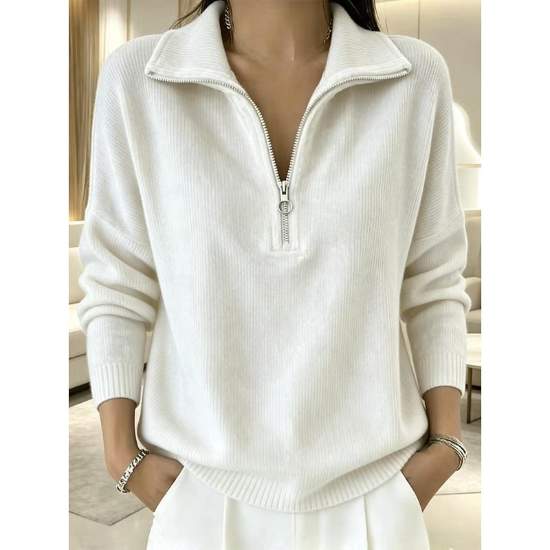Women's Quarter-Zip Collared Pullover