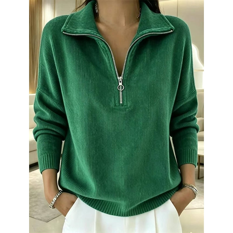 Women's Quarter-Zip Collared Pullover