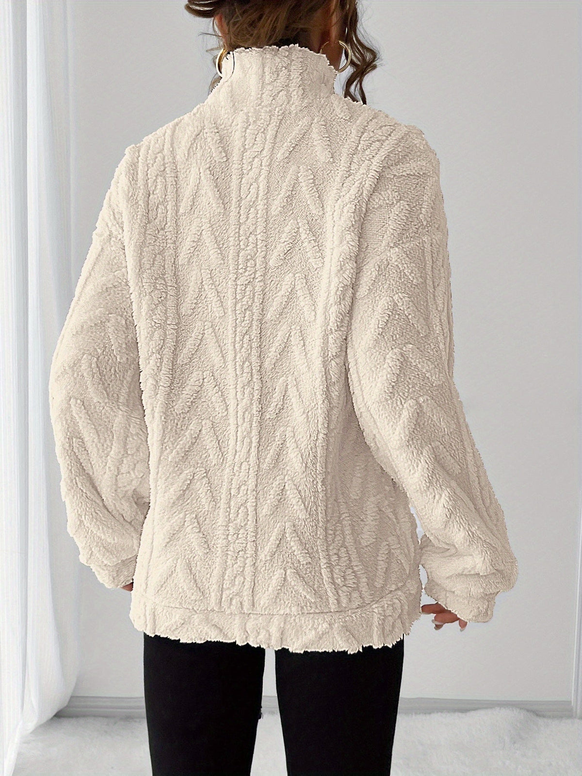 Women's Cable-Texture Crewneck Pullover