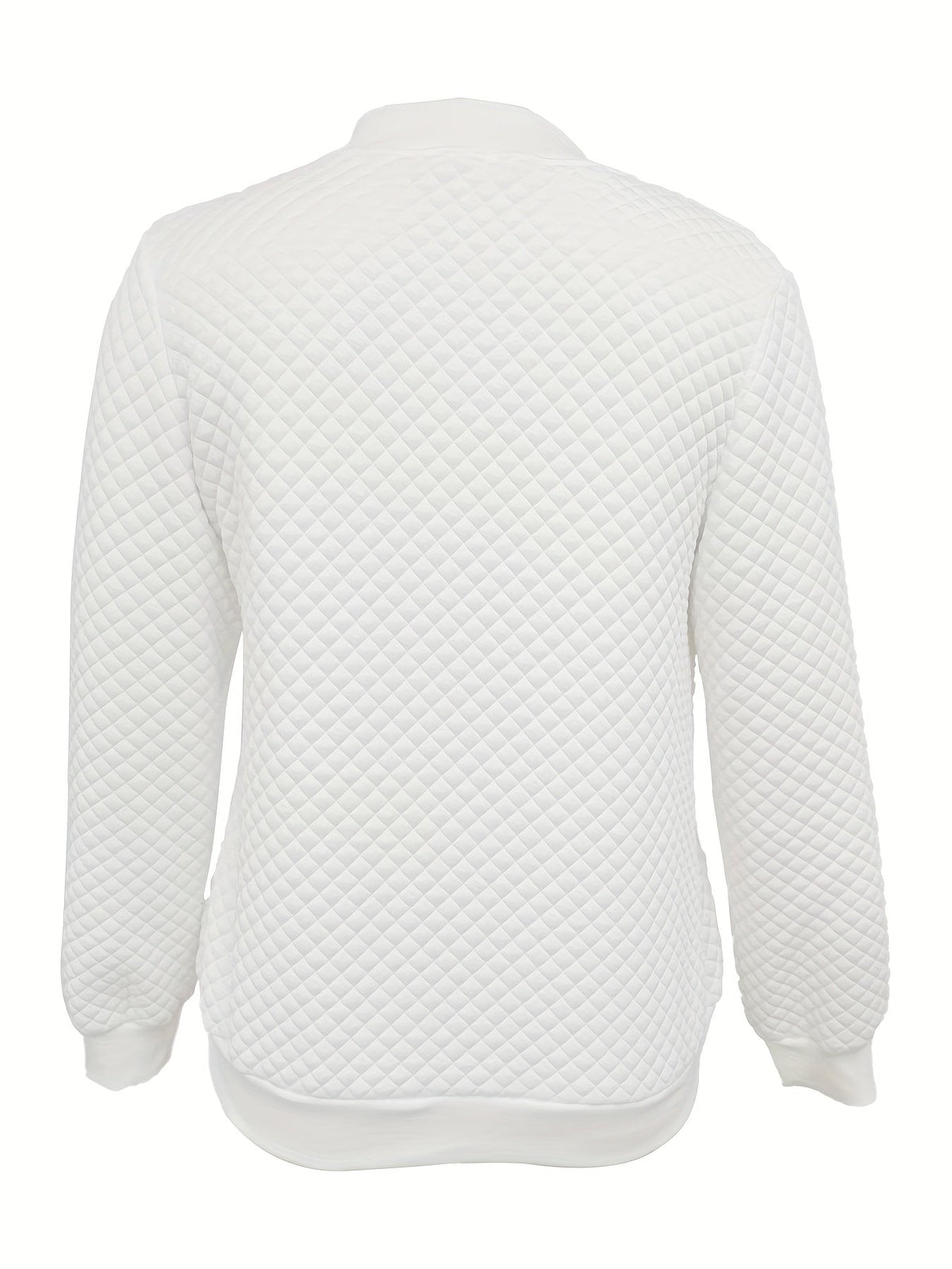 Women's Quilted-Texture Baseball Jacket