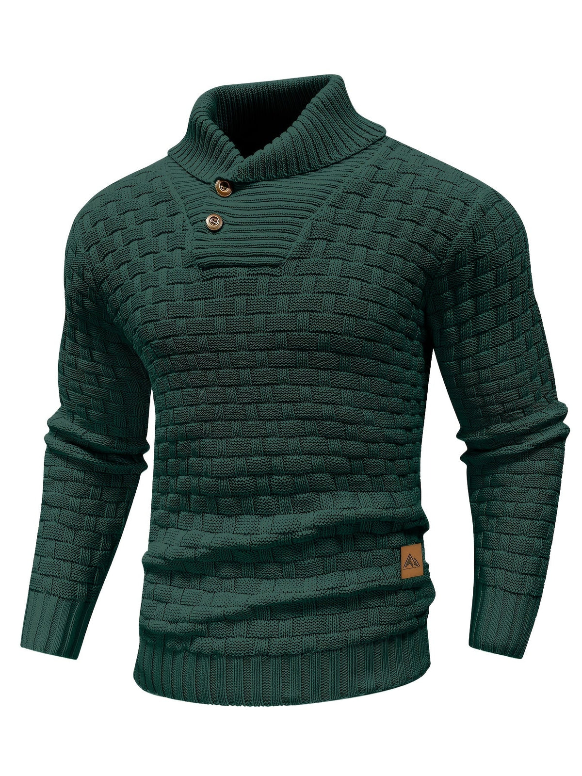 Men's Textured Shawl-Collar Sweater