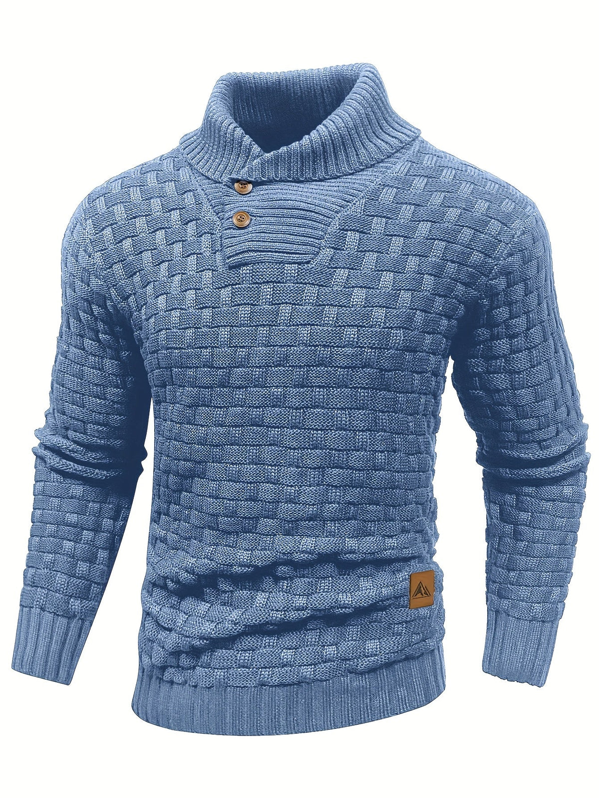 Men's Textured Shawl-Collar Sweater