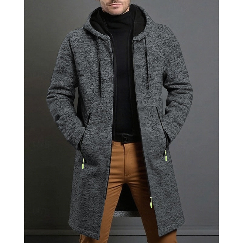 Men's Hooded Longline Coat