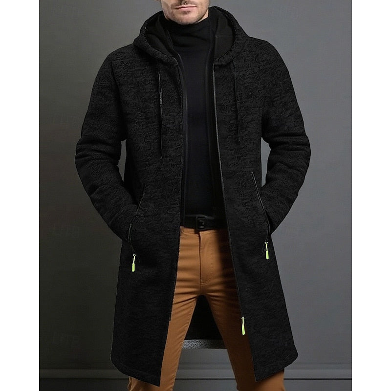 Men's Hooded Longline Coat