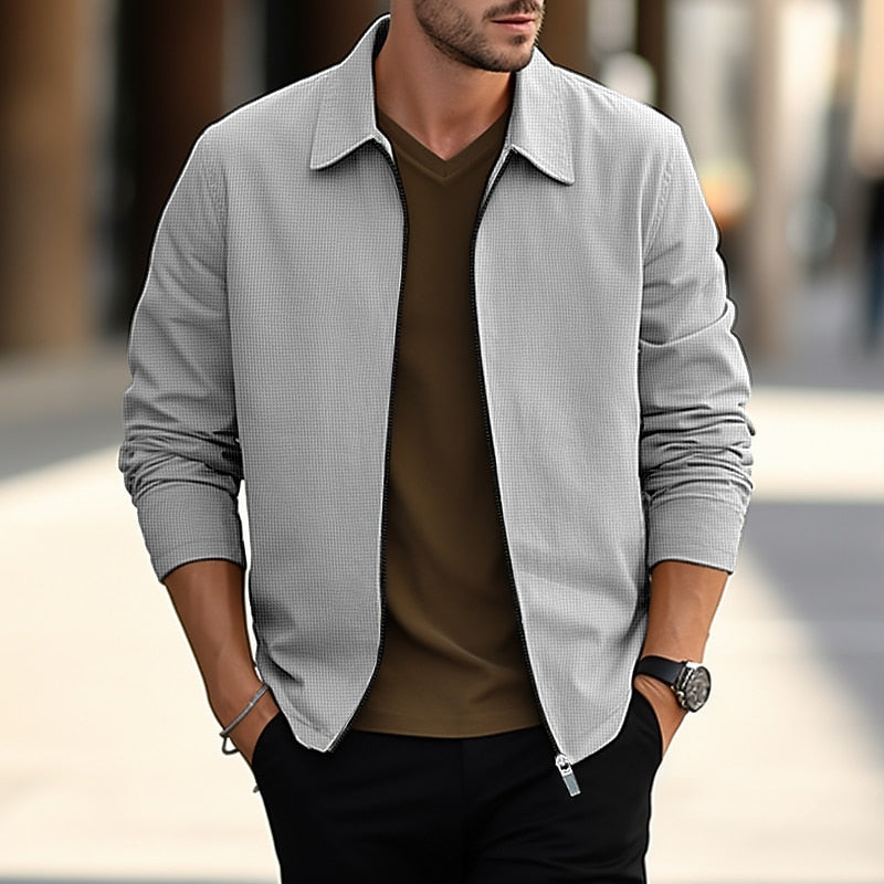 Men's Textured Overshirt