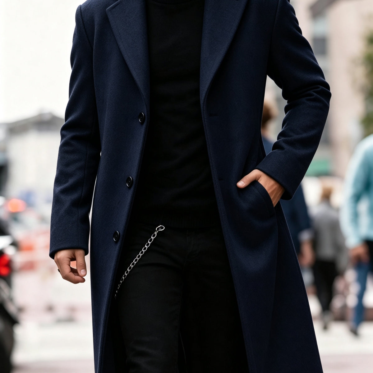 Men's Long Trench Coat