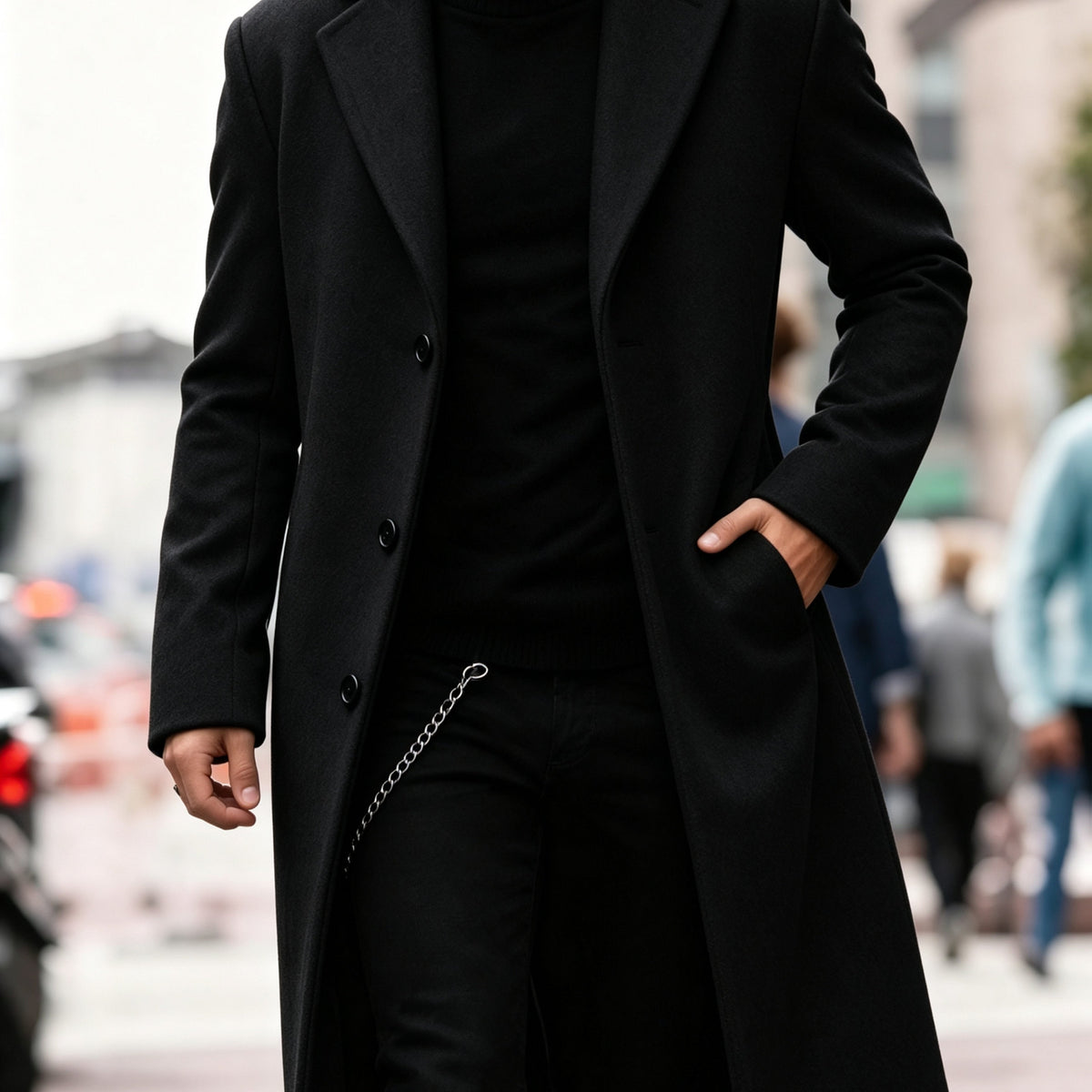 Men's Long Trench Coat