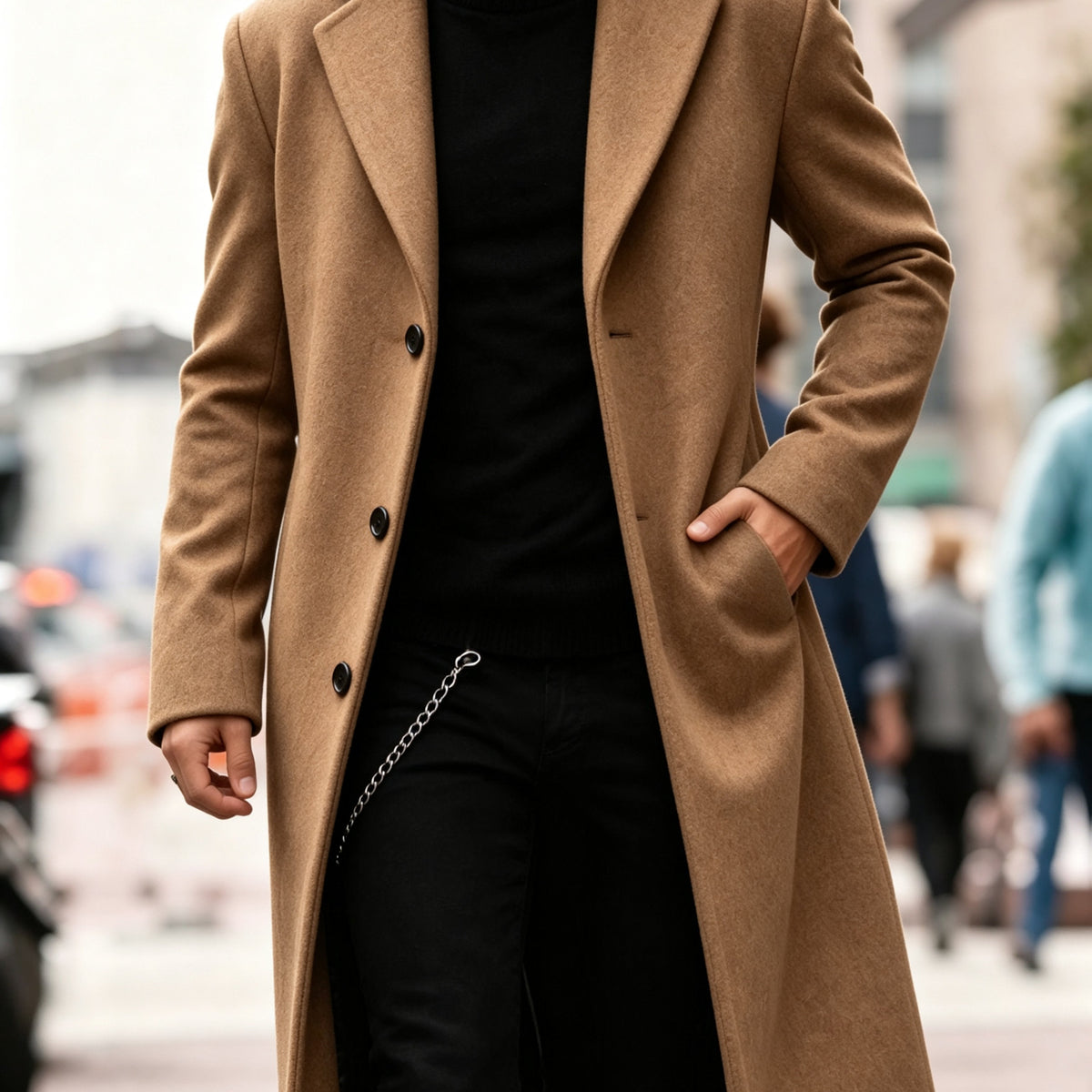 Men's Long Trench Coat