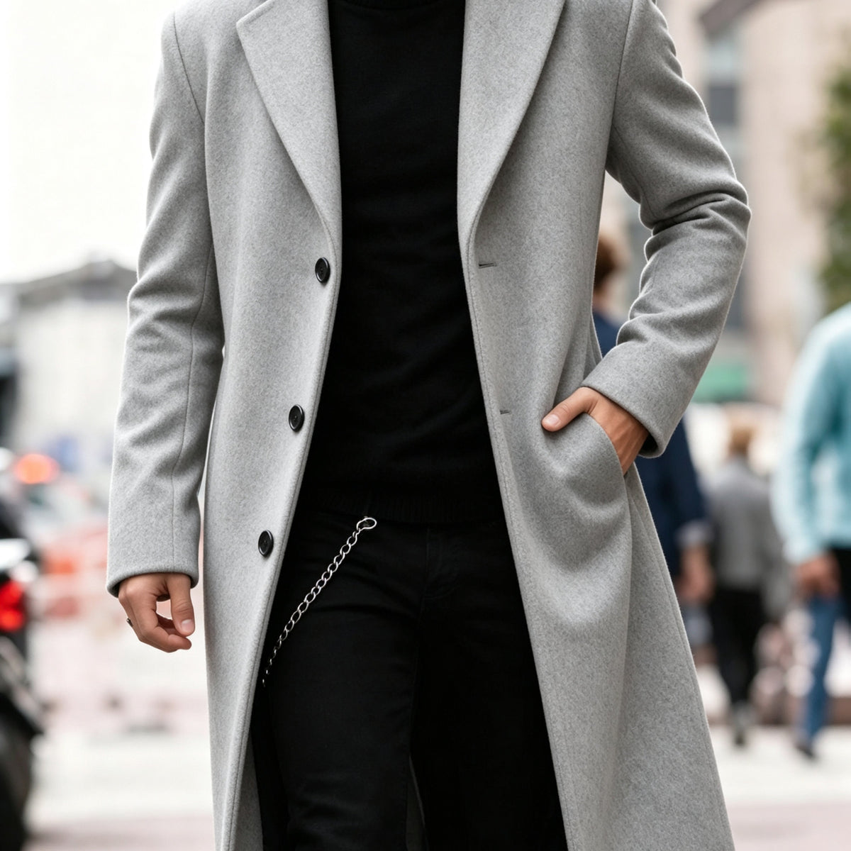 Men's Long Trench Coat