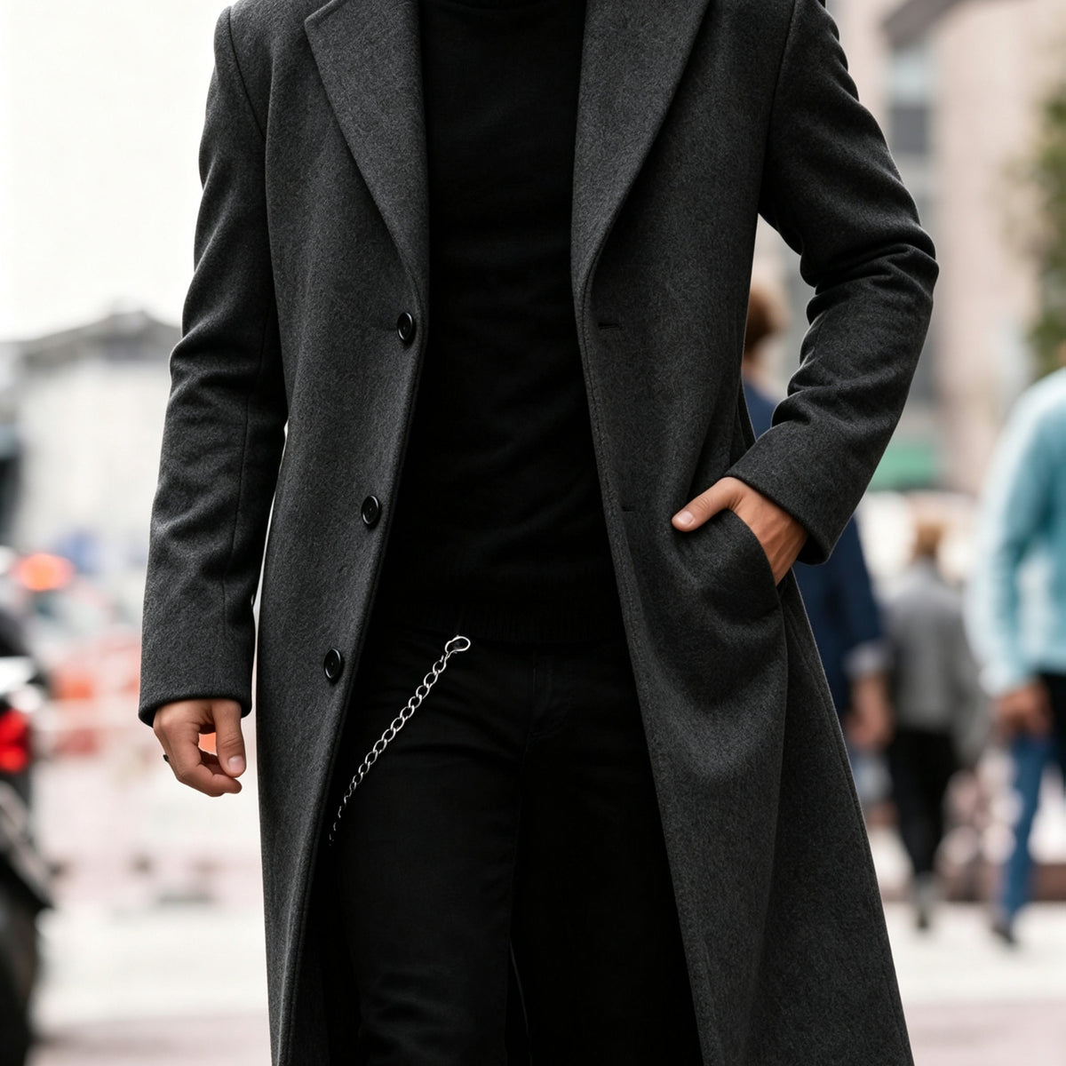 Men's Long Trench Coat