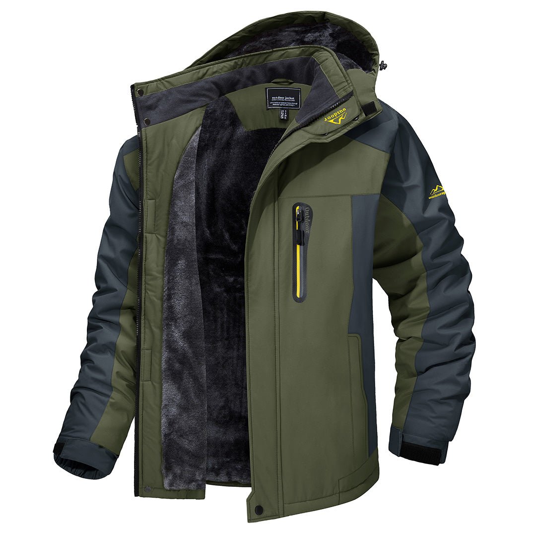 Men's Color-Block Hooded Zip Jacket