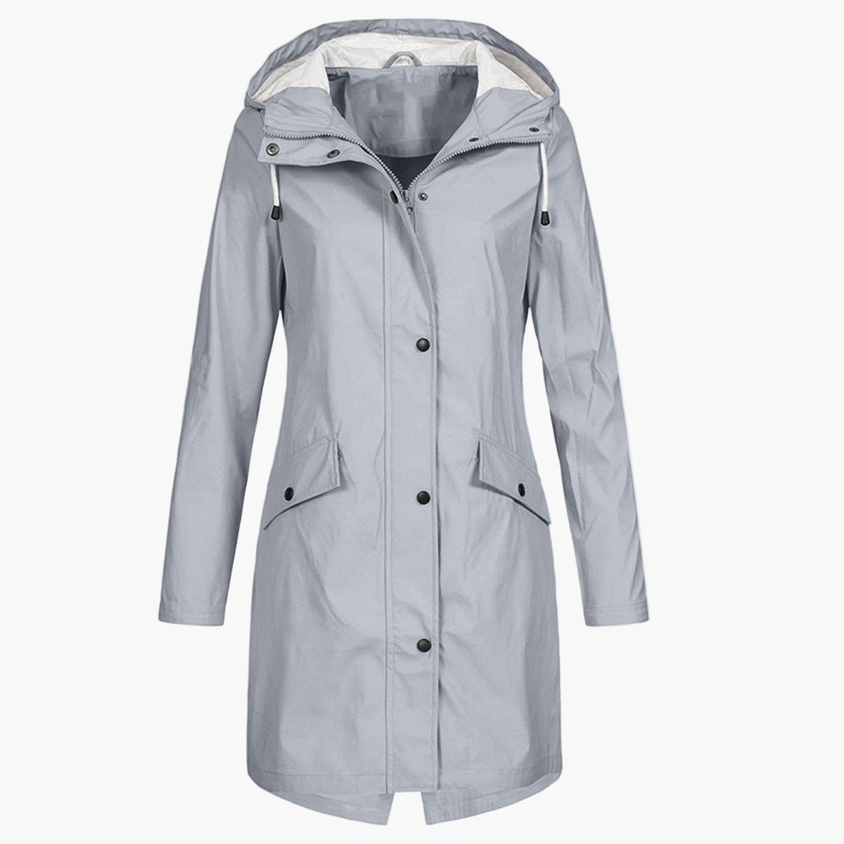 Women's Longline Hooded Zip-Front Jacket