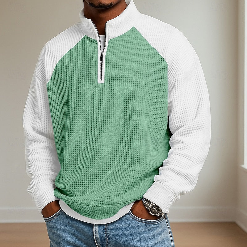 Men's Textured Quarter-Zip Pullover