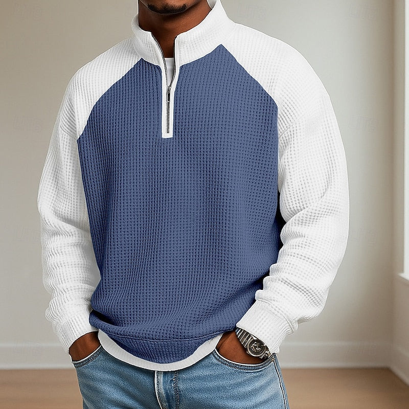 Men's Textured Quarter-Zip Pullover