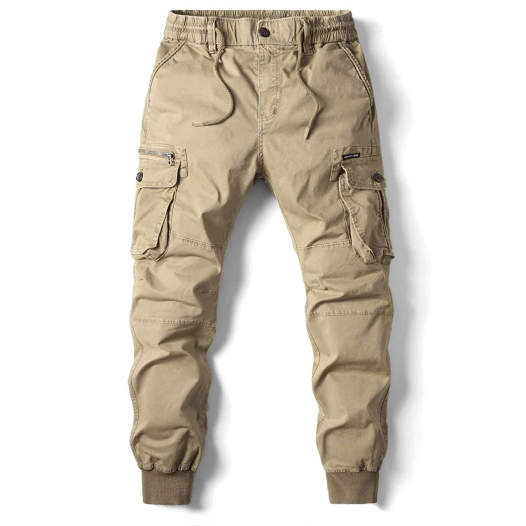 Men's Tapered Cargo Pants with Side Pockets