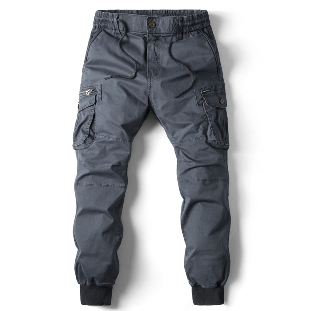 Men's Tapered Cargo Pants with Side Pockets