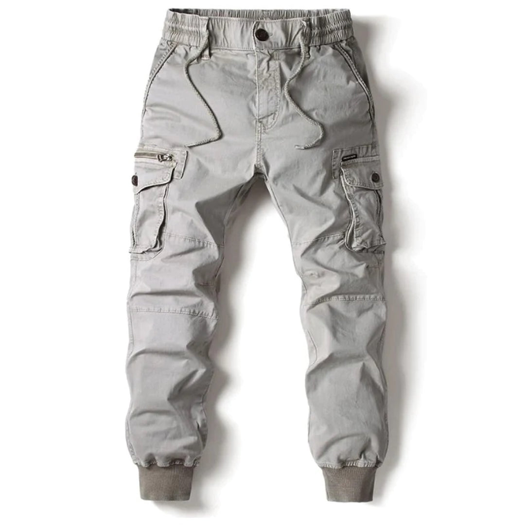 Men's Tapered Cargo Pants with Side Pockets