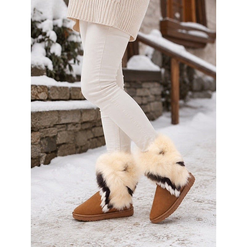 Women's Fur-Look Trim Ankle Boots
