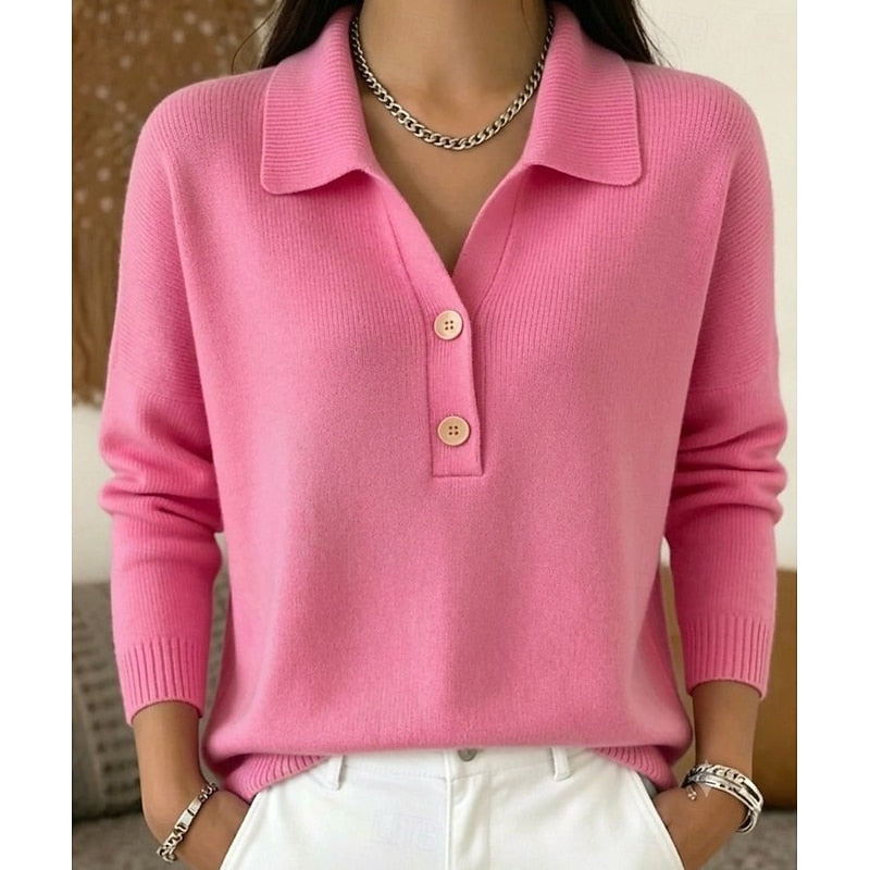 Women's Collared Button Pullover