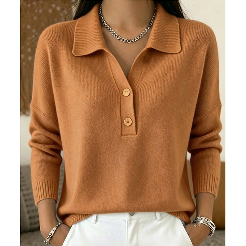 Women's Collared Button Pullover