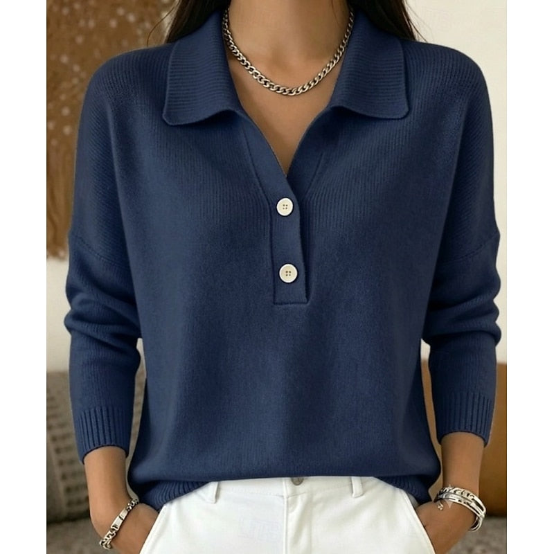 Women's Collared Button Pullover