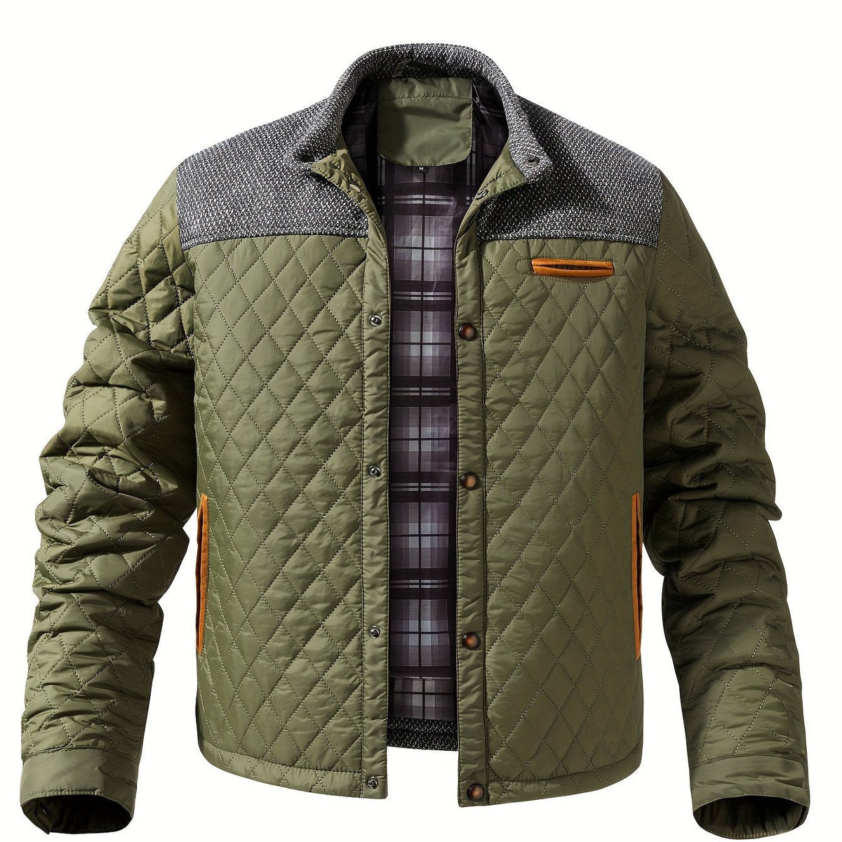 Men's Quilted Stand-Collar Jacket