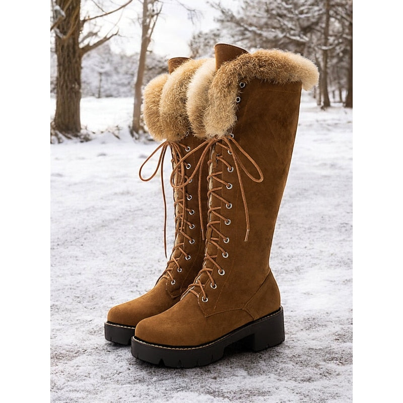 Women's Lace-Up Knee-High Boots