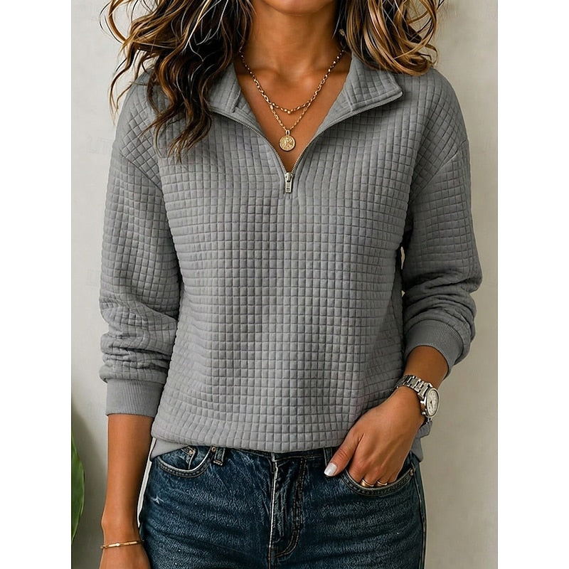 Women's Textured Quarter-Zip Pullover