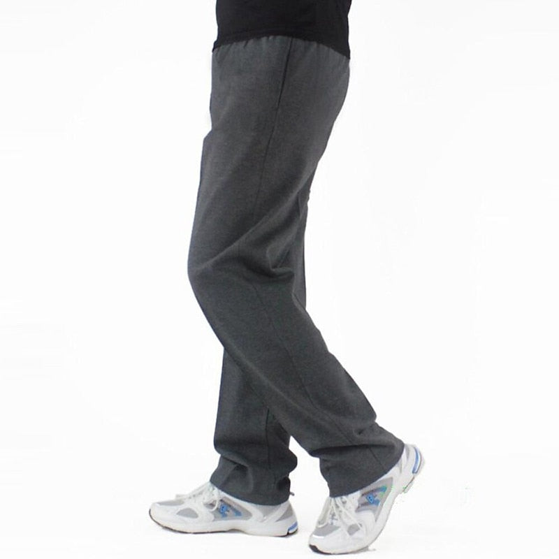 Men's Relaxed Straight-Leg Pants with Elastic Waist