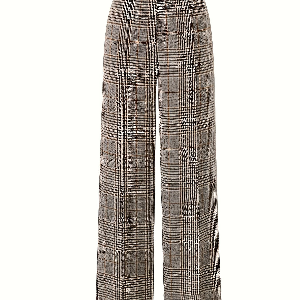 Women's Wide-Leg Plaid Trousers