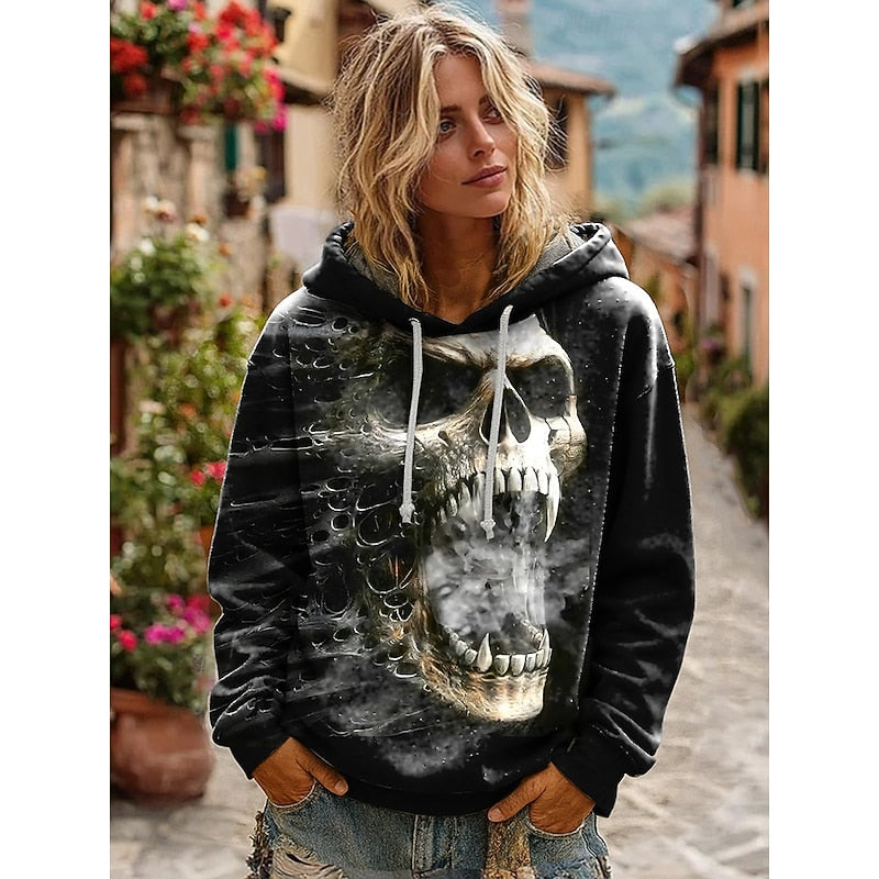 Women's Halloween-Graphic Drawstring Hoodie