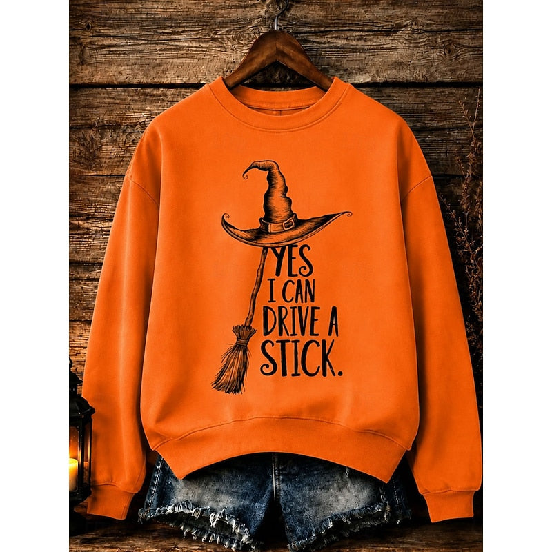 Women's Halloween Witch Graphic Sweatshirt