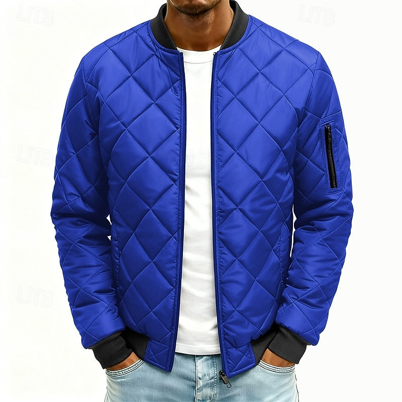 Men's Quilted Bomber Jacket