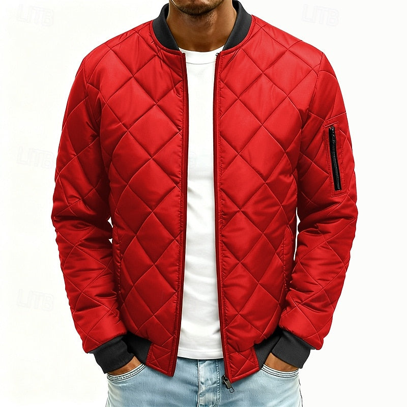 Men's Quilted Bomber Jacket
