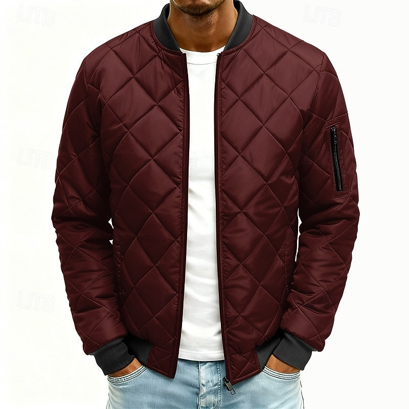 Men's Quilted Bomber Jacket