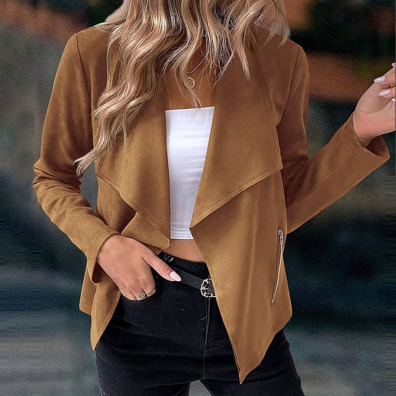 Women's Draped Open-Front Jacket