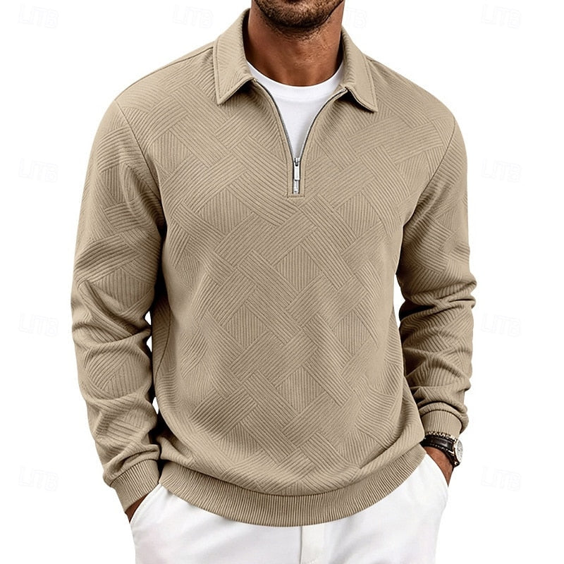 Men's Textured Quarter-Zip Pullover