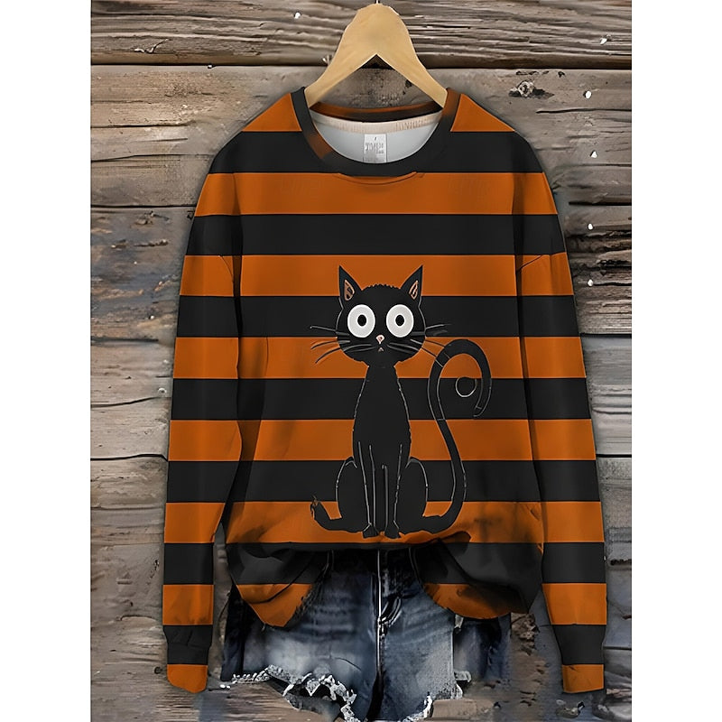 Women's Halloween-Graphic Crewneck Sweatshirt