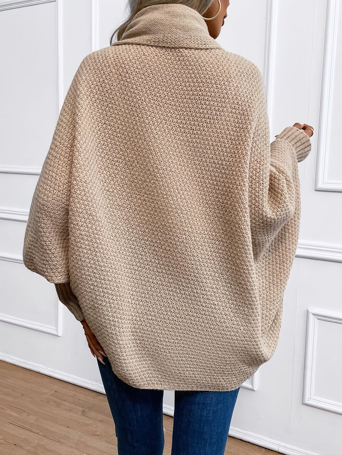 Women's Relaxed Batwing Open-Front Cardigan