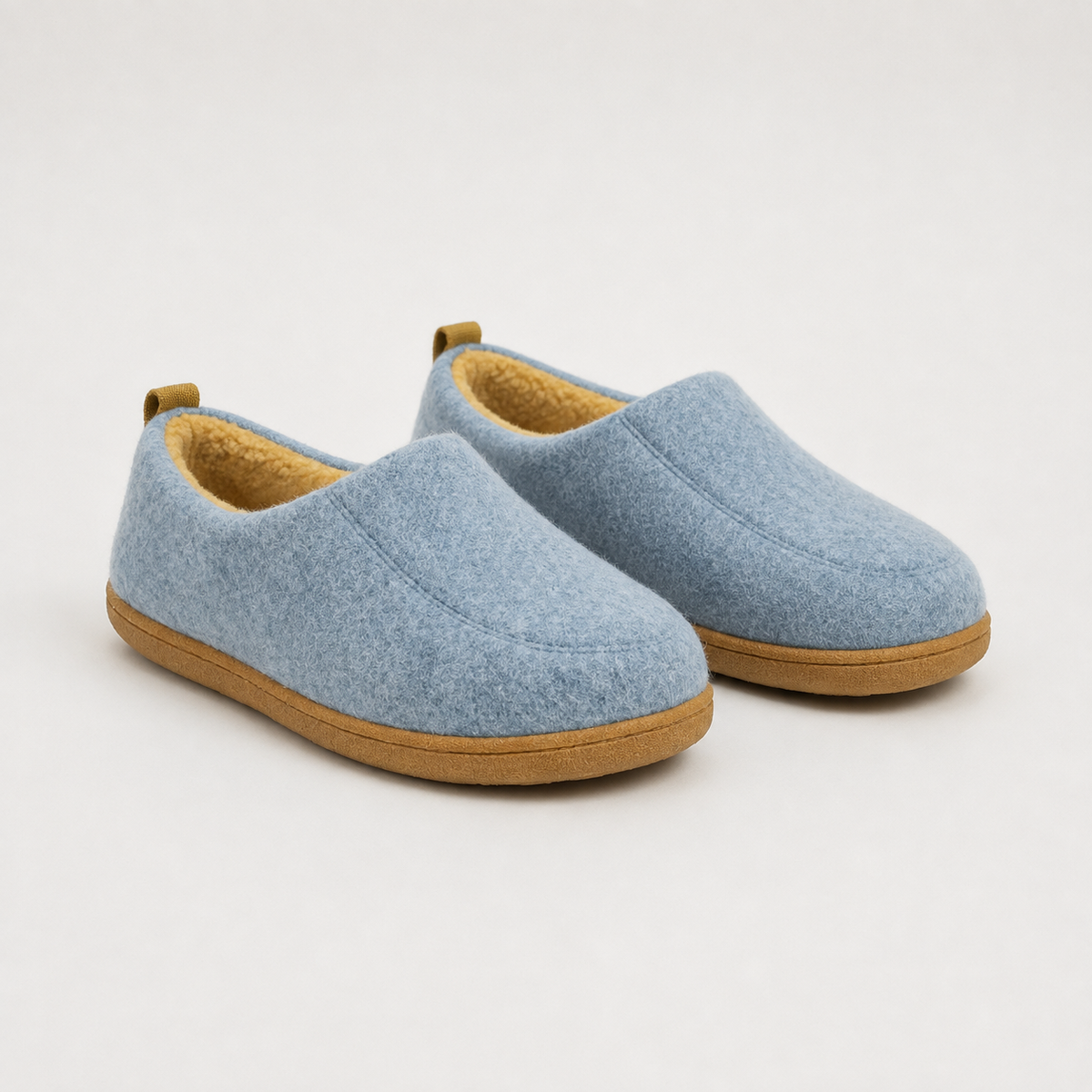Unisex Slip-On House Slippers with Textured Upper and Lined Interior