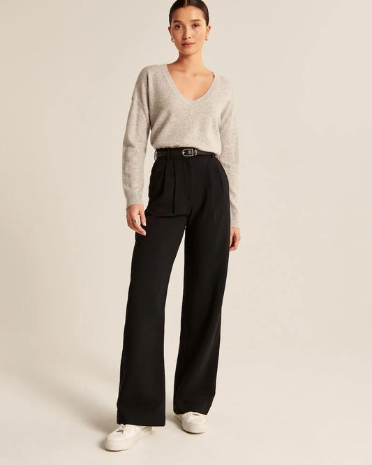 Lila | Black Wide-Leg Pants